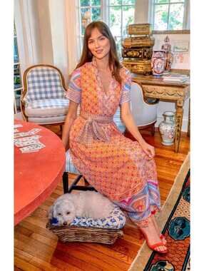 Gretchen Scott Boho Paisley Maxi Dress, Size S